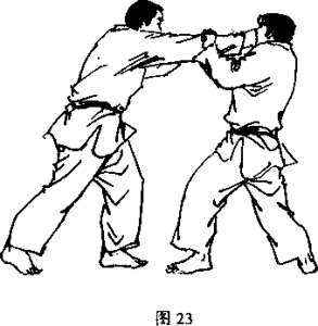 截拳道向敵面部擊出右直拳