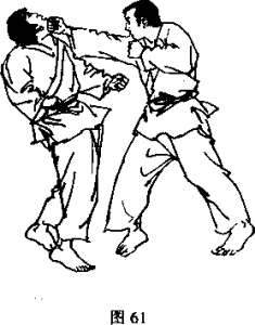 截拳道右直拳佯攻對方頭